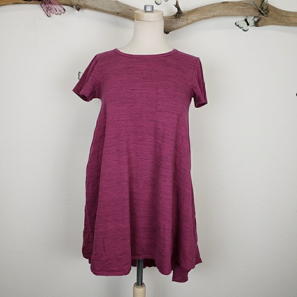 Lularoe Carly heathered raspberry purple dress